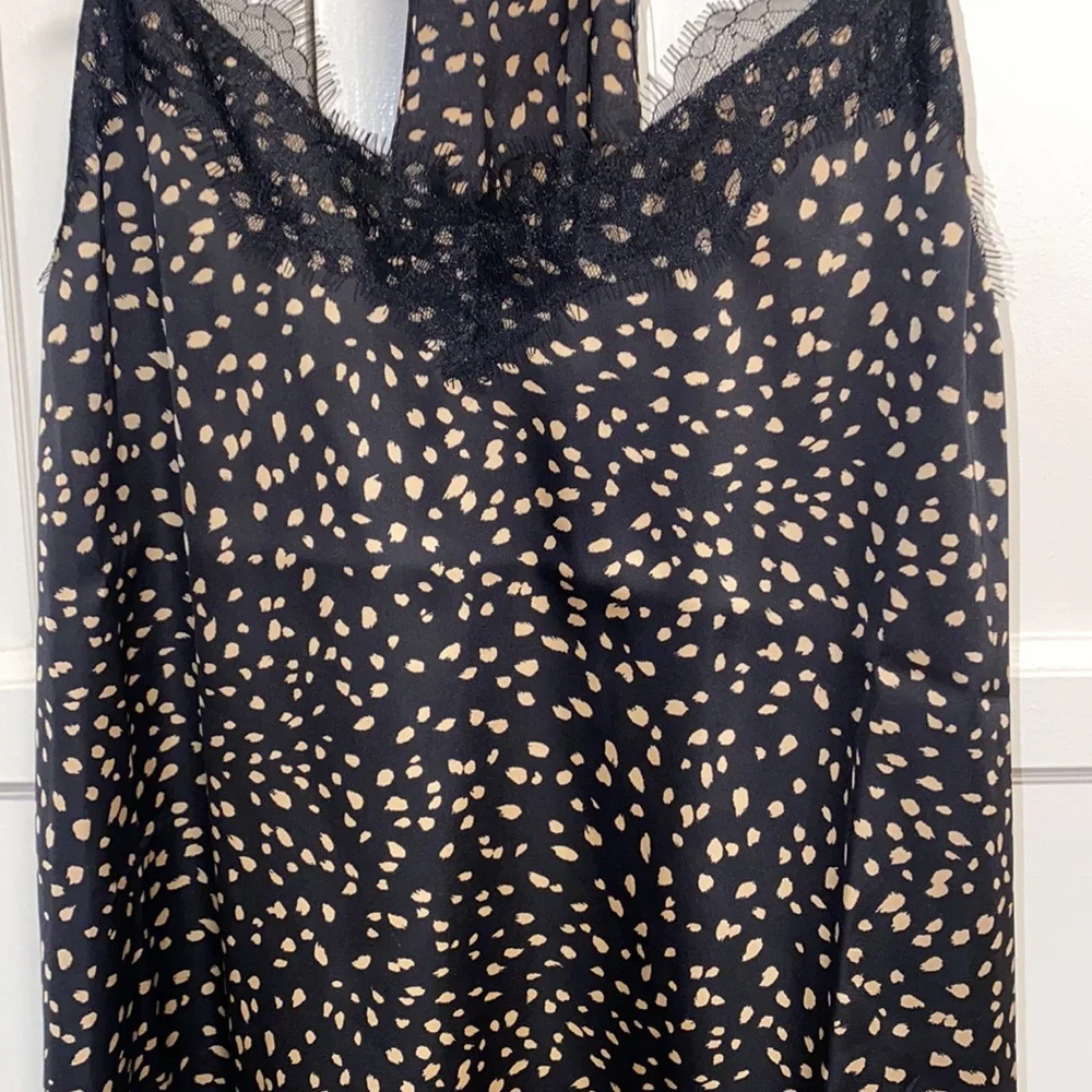 Forever 21 Large Woven Camisole Black Tan - Picture 5 of 10
